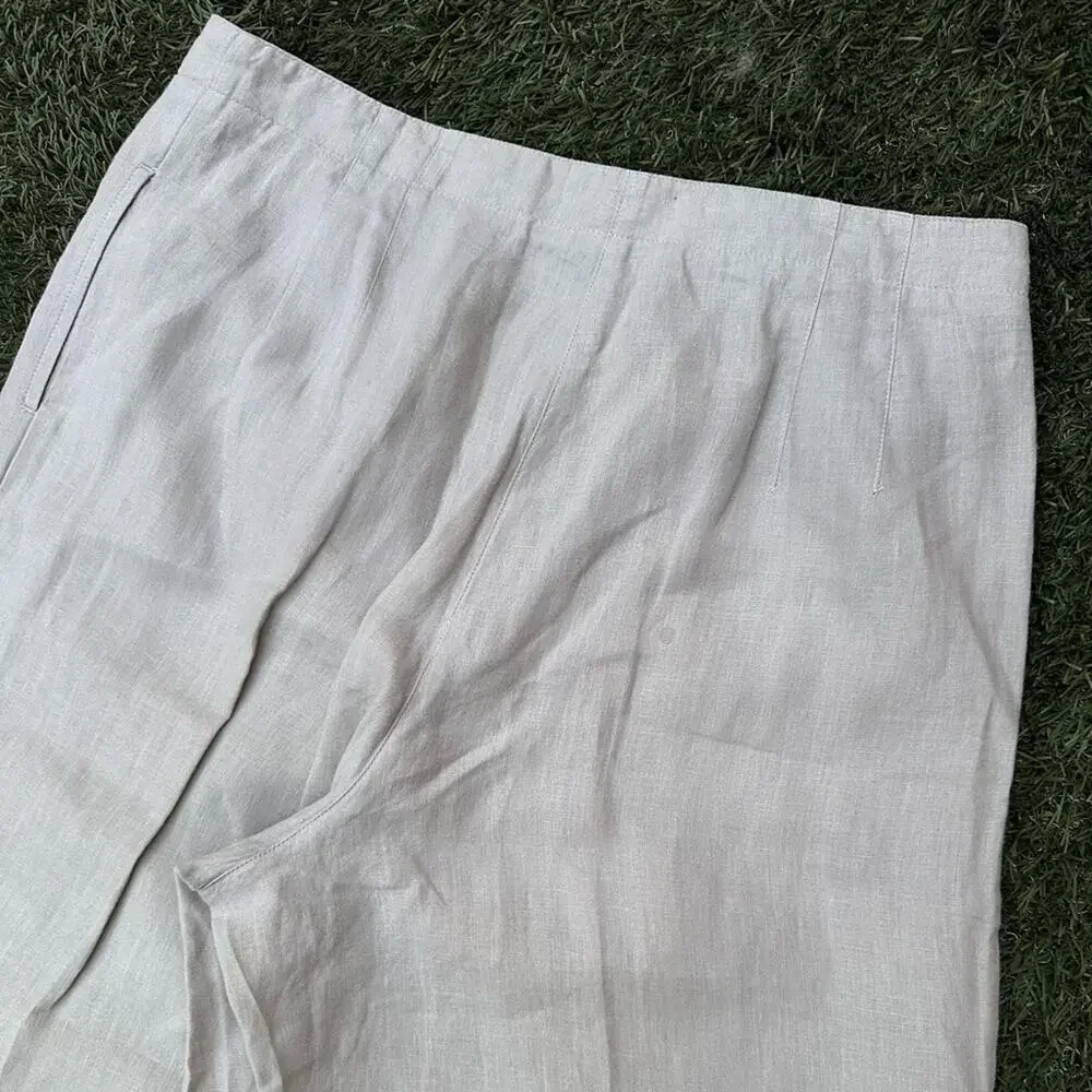 J.Jill Womens 100% Linen Wide Leg Pants Quiet Luxury Flowy Lagenlook Trousers 12 - Picture 10 of 10